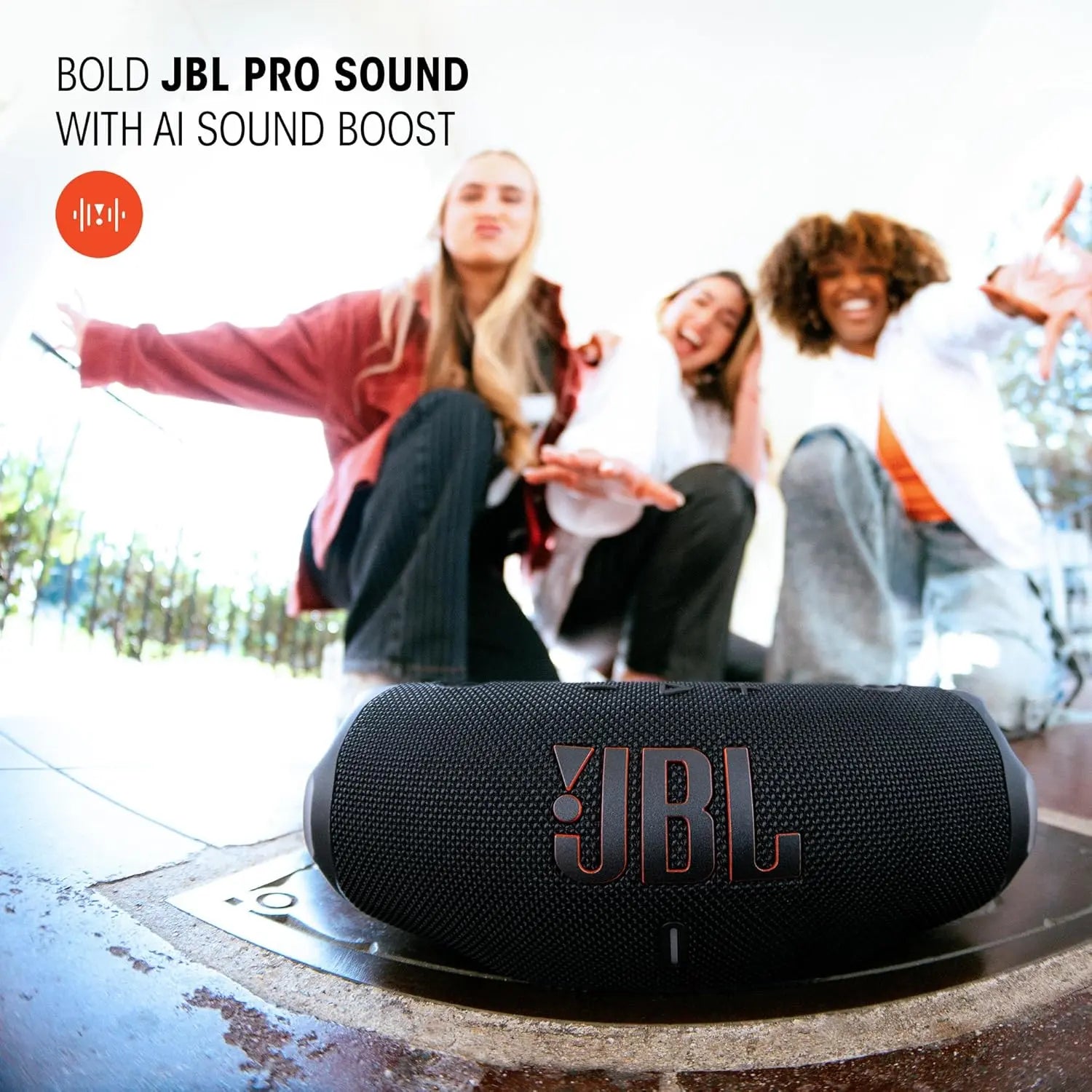 JBL Charge 6 Portable Bluetooth Speaker, Waterproof, Drop-Proof - Black | Long Battery Life Up To 28 Hours, Quick Charging, Built-In Powerbank, Weatherproof For Outdoor, Poolside, And Shower Use Coastal Adventure Co