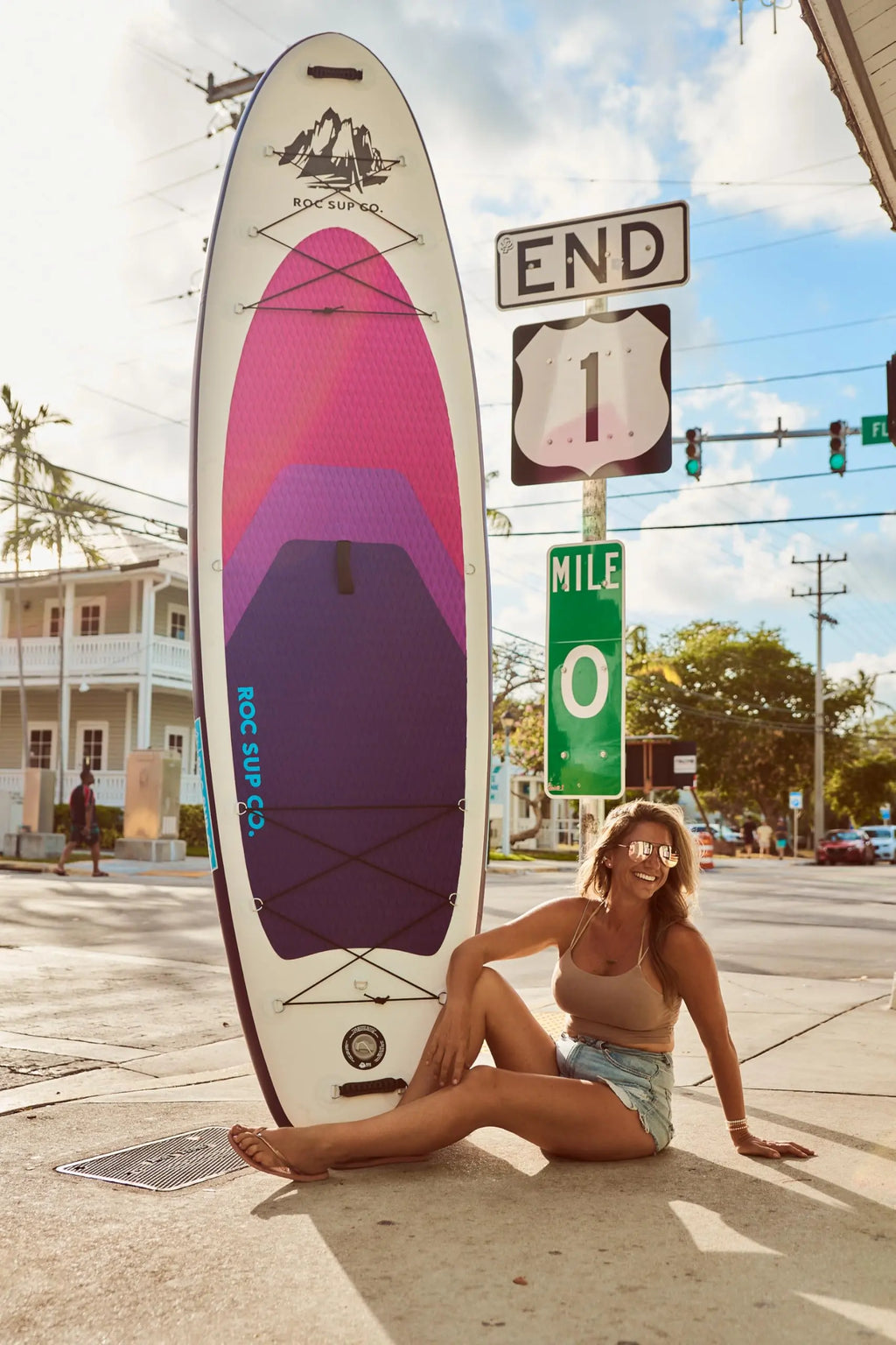 Roc Inflatable Stand Up Paddle Board 10' 6" with Premium SUP Paddle Board Accessories, Wide Stable Design, Non-Slip Comfort Deck for Youth & Adults Coastal Adventure Co