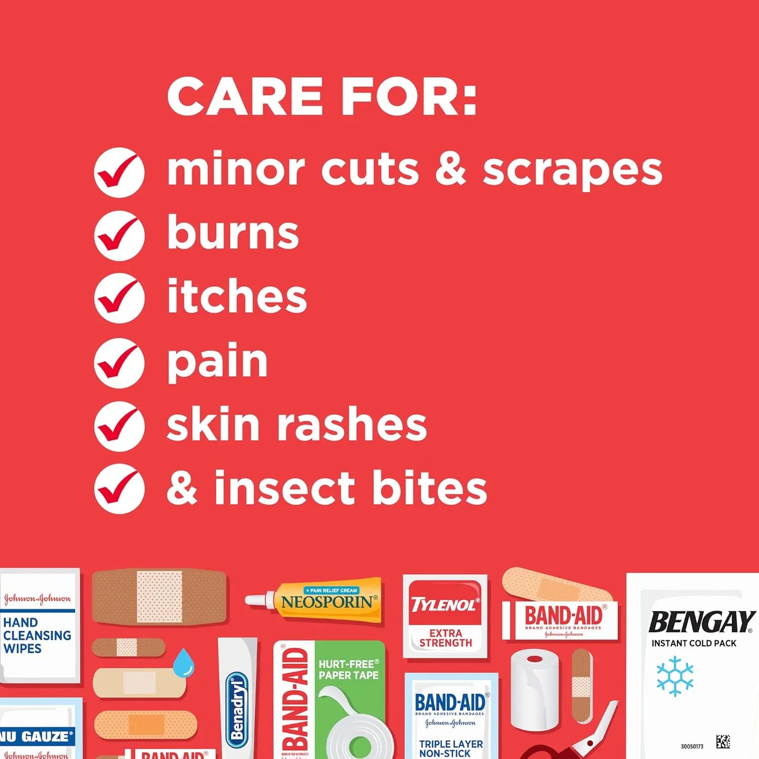 BAND-AID Brand All-Purpose Portable Compact First Aid Kit, 160 Piece | Emergency Wound Care Essentials with Adhesive Bandages, Gauze & Pain Relief for Home, Car, Dorm, Camping, Cruise & Travel Coastal Adventure Co