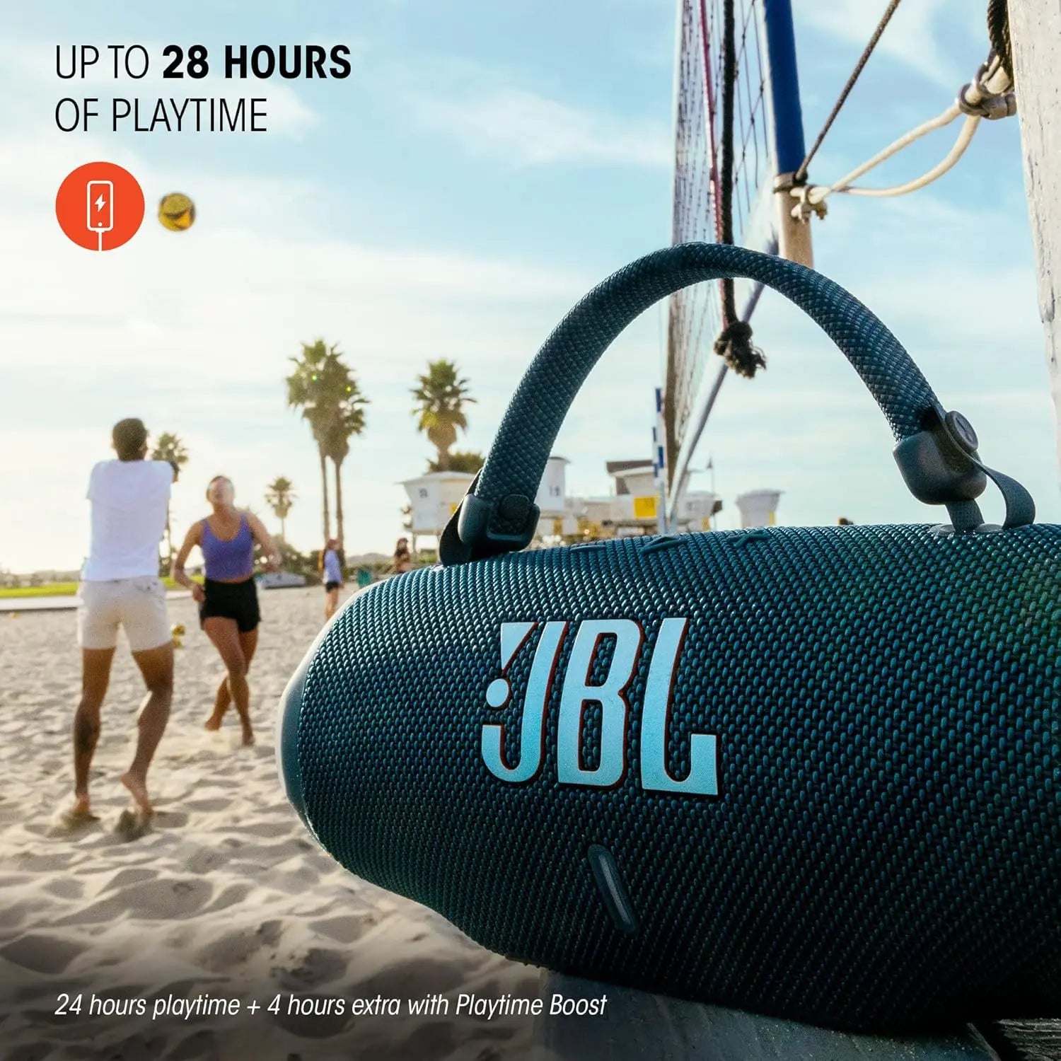 JBL Charge 6 Portable Bluetooth Speaker, Waterproof, Drop-Proof - Black | Long Battery Life Up To 28 Hours, Quick Charging, Built-In Powerbank, Weatherproof For Outdoor, Poolside, And Shower Use Coastal Adventure Co