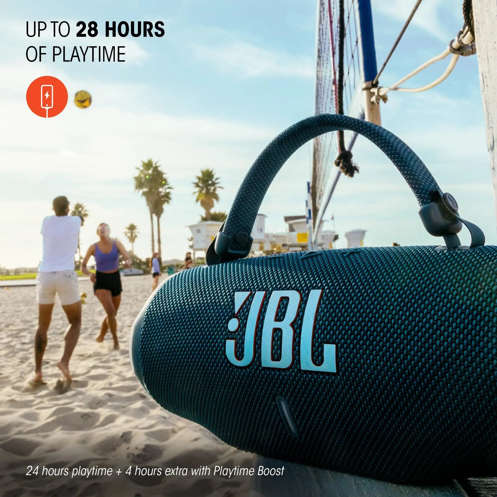 JBL Charge 6 Portable Bluetooth Speaker, Waterproof, Drop-Proof - Black | Long Battery Life Up To 28 Hours, Quick Charging, Built-In Powerbank, Weatherproof For Outdoor, Poolside, And Shower Use Coastal Adventure Co