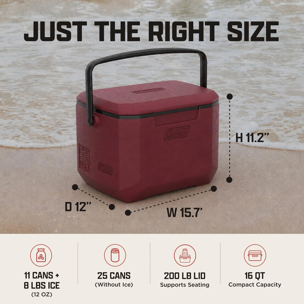 Coleman Chiller 9/16/30/48/60qt Cooler with Ice Retention, Leak Resistant, Great for Camping, Concerts, Sports, and More Coastal Adventure Co