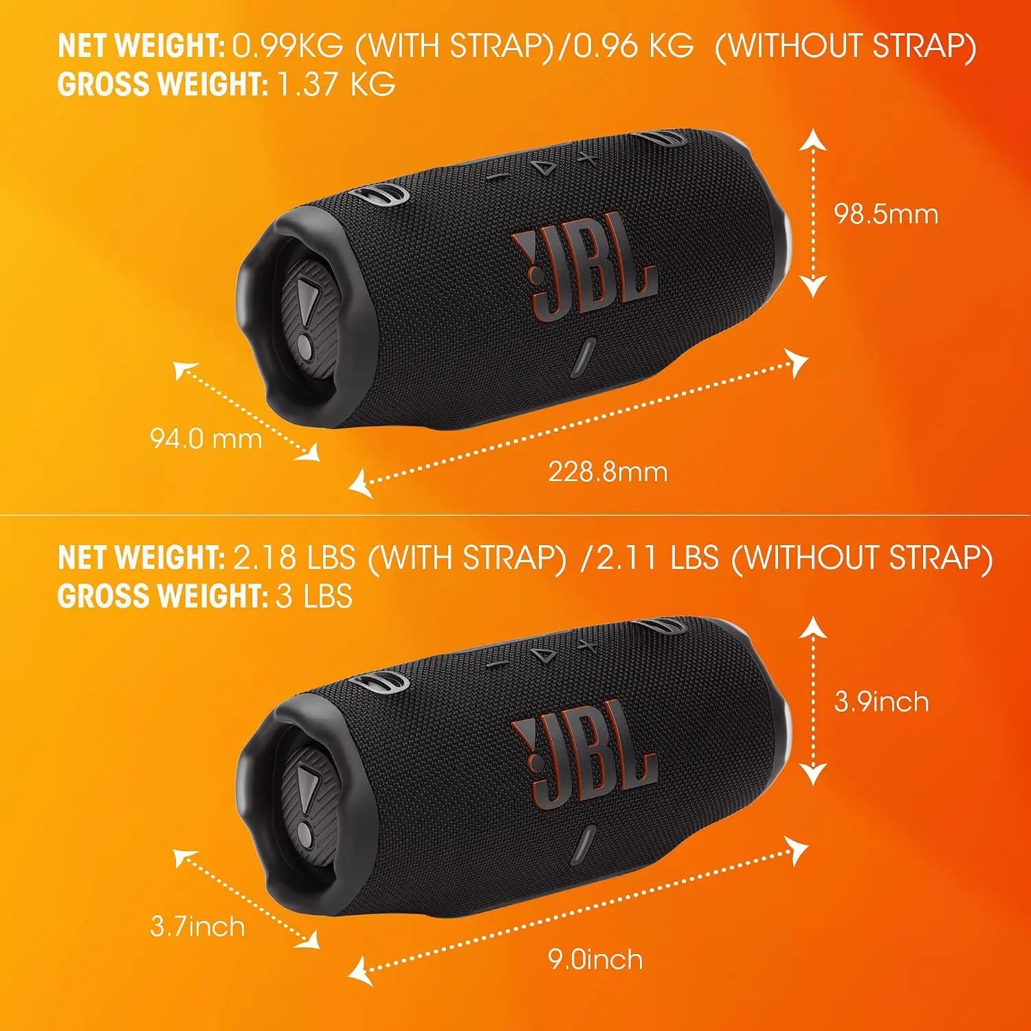 JBL Charge 6 Portable Bluetooth Speaker, Waterproof, Drop-Proof - Black | Long Battery Life Up To 28 Hours, Quick Charging, Built-In Powerbank, Weatherproof For Outdoor, Poolside, And Shower Use Coastal Adventure Co