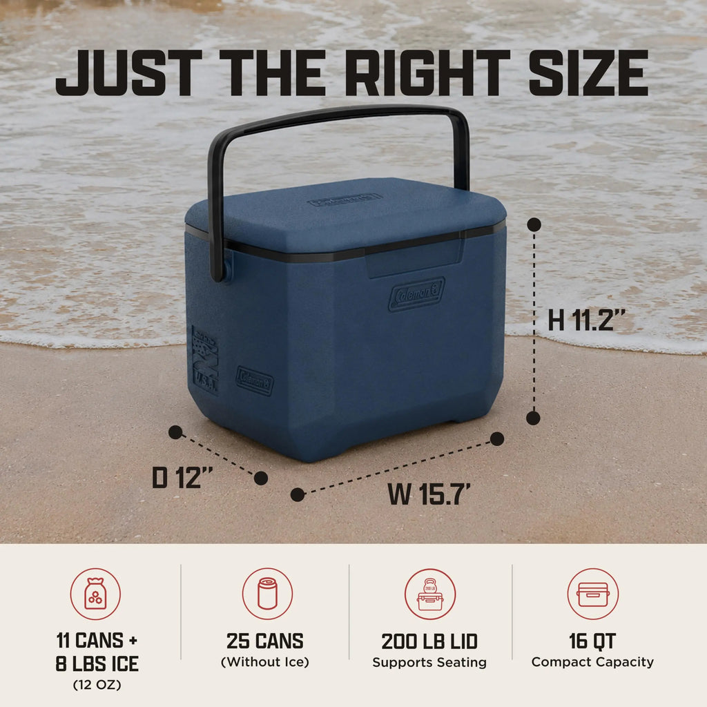 Coleman Chiller 9/16/30/48/60qt Cooler with Ice Retention, Leak Resistant, Great for Camping, Concerts, Sports, and More Coastal Adventure Co