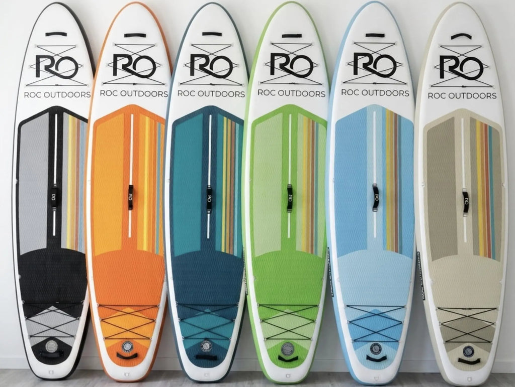 Roc Inflatable Stand Up Paddle Board 10' 6" with Premium SUP Paddle Board Accessories, Wide Stable Design, Non-Slip Comfort Deck for Youth & Adults Coastal Adventure Co