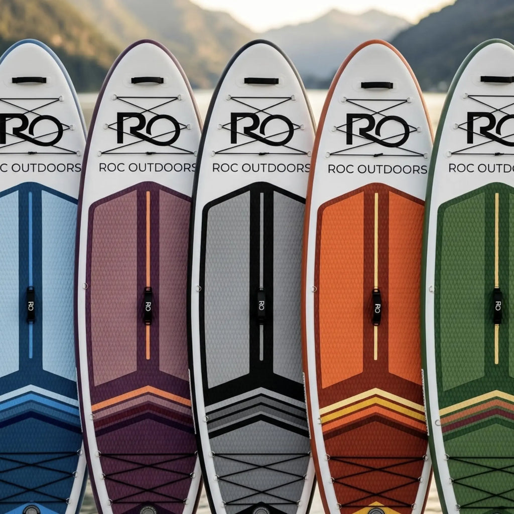 Roc Inflatable Stand Up Paddle Board 10' 6" with Premium SUP Paddle Board Accessories, Wide Stable Design, Non-Slip Comfort Deck for Youth & Adults Coastal Adventure Co