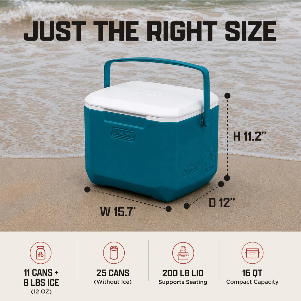 Coleman Chiller 9/16/30/48/60qt Cooler with Ice Retention, Leak Resistant, Great for Camping, Concerts, Sports, and More Coastal Adventure Co