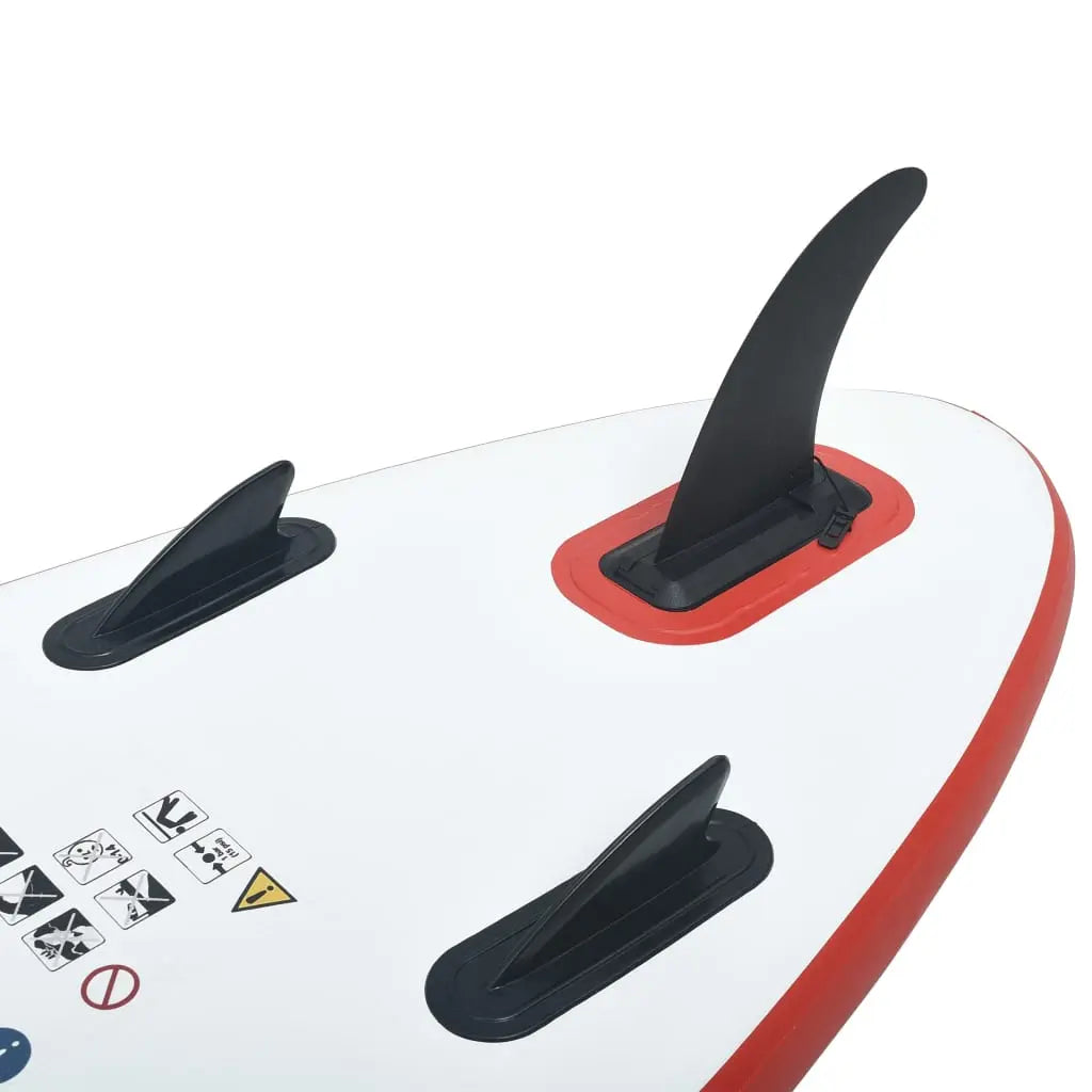 NNEVL Stand Up Paddle Board Set SUP Surfboard Inflatable Red and White-4