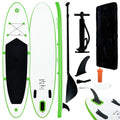 NNEVL Inflatable Stand Up Paddle Board Set Green and White