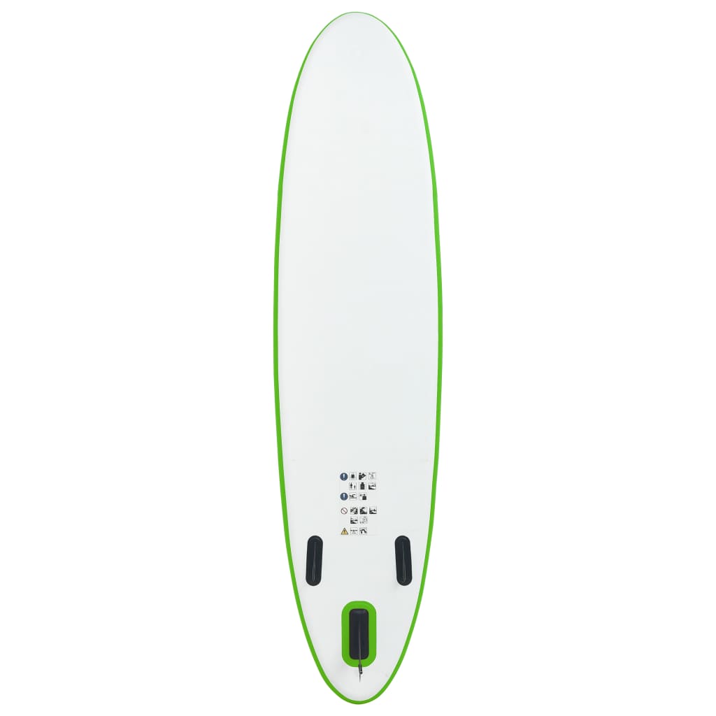 NNEVL Inflatable Stand Up Paddle Board Set Green and White
