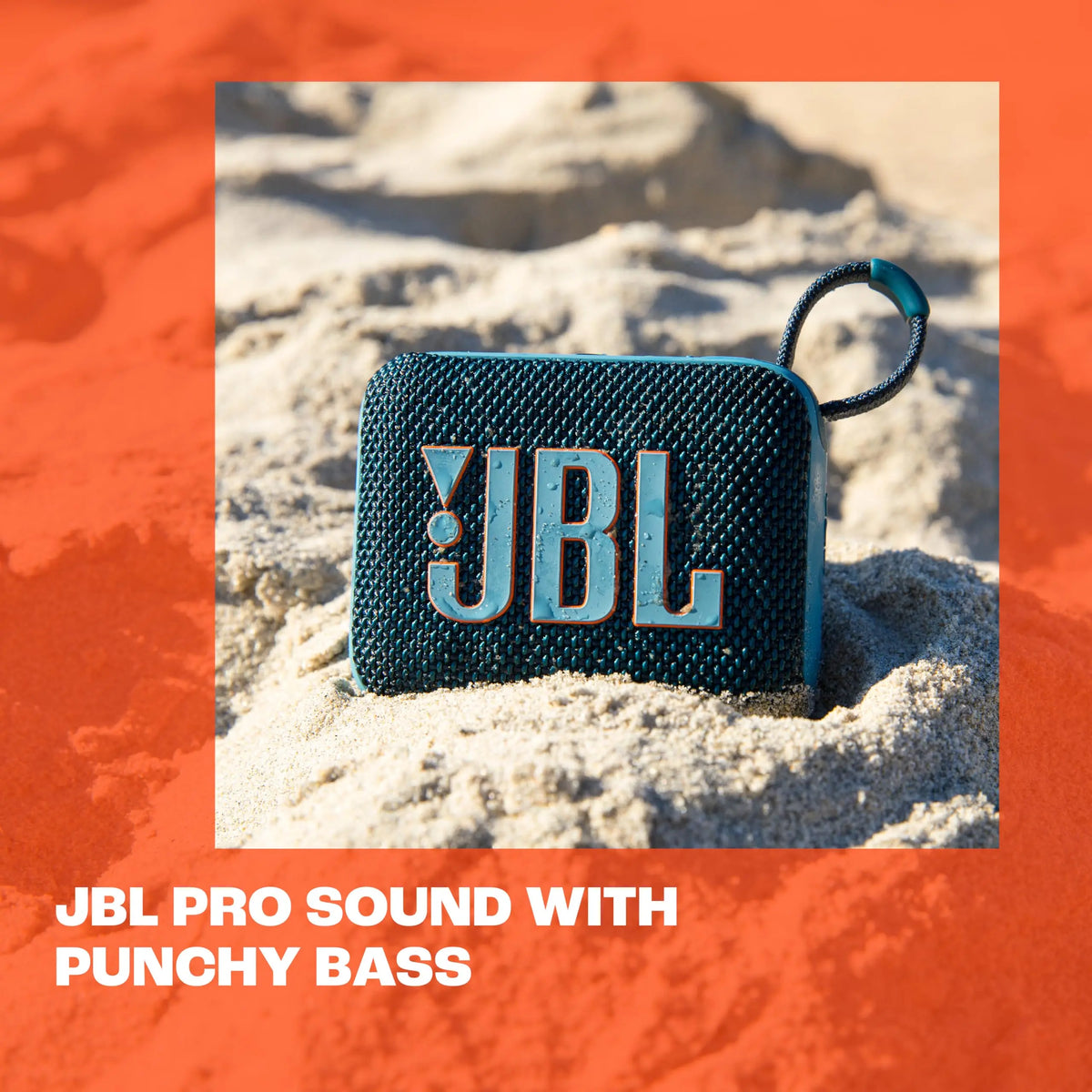 JBL Go 4 - Ultra-Portable Bluetooth Speaker - Sand | Ultra-portable JBL Pro Sound with punchier bass, Up to 7 hours of playtime plus 2 hours with Playtime Boost Coastal Adventure Co
