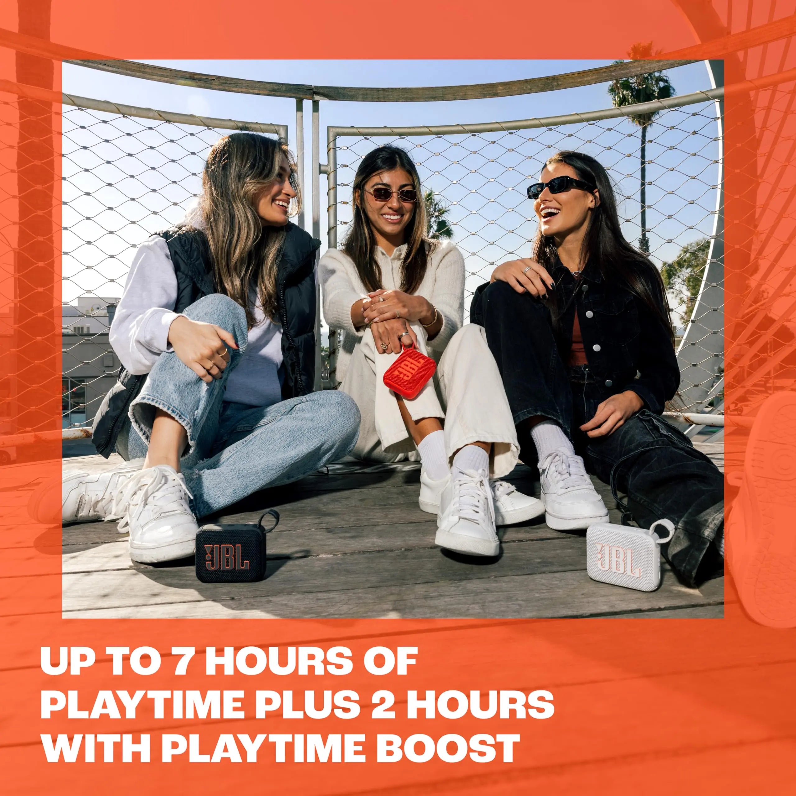JBL Go 4 - Ultra-Portable Bluetooth Speaker - Sand | Ultra-portable JBL Pro Sound with punchier bass, Up to 7 hours of playtime plus 2 hours with Playtime Boost Coastal Adventure Co