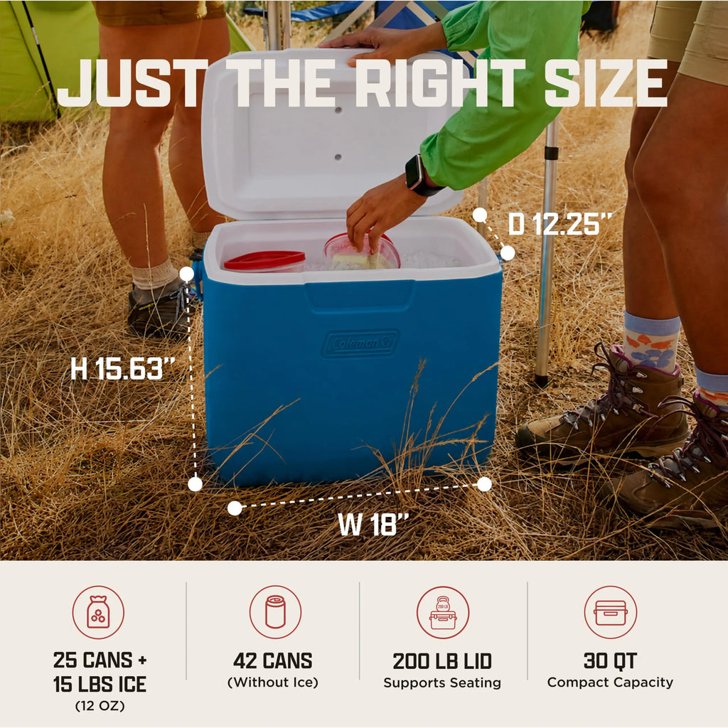 Coleman Chiller 9/16/30/48/60qt Cooler with Ice Retention, Leak Resistant, Great for Camping, Concerts, Sports, and More Coastal Adventure Co