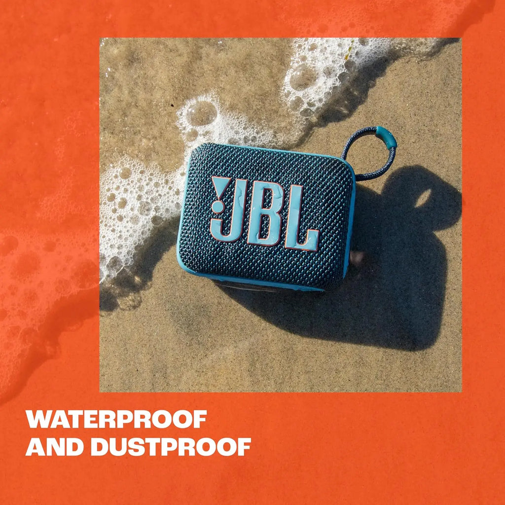 JBL Go 4 - Ultra-Portable Bluetooth Speaker - Sand | Ultra-portable JBL Pro Sound with punchier bass, Up to 7 hours of playtime plus 2 hours with Playtime Boost Coastal Adventure Co