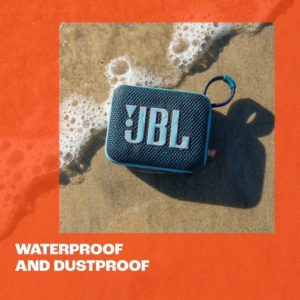 JBL Go 4 - Ultra-Portable Bluetooth Speaker - Sand | Ultra-portable JBL Pro Sound with punchier bass, Up to 7 hours of playtime plus 2 hours with Playtime Boost Coastal Adventure Co