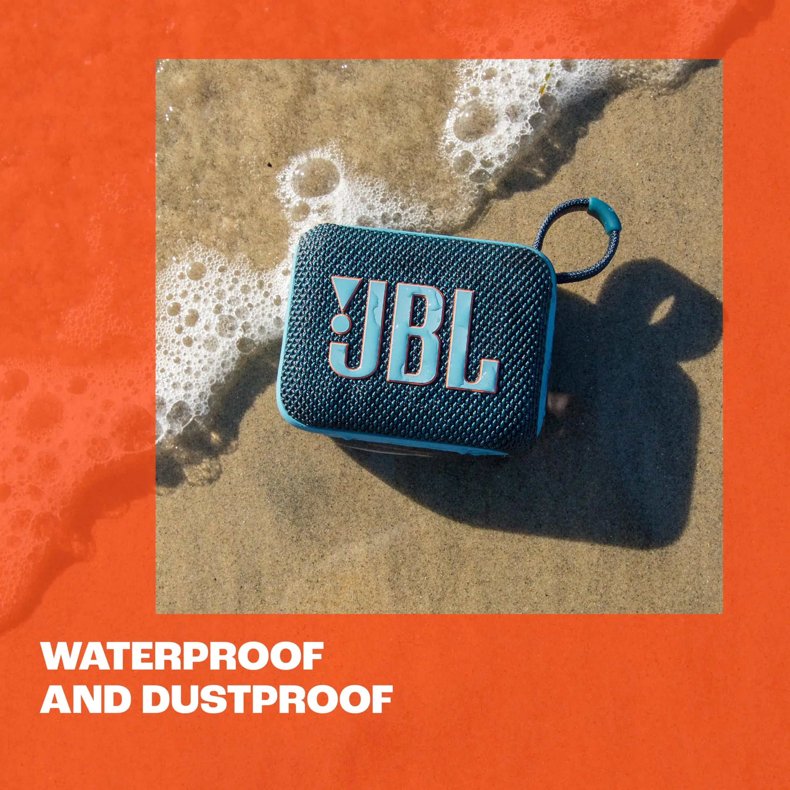 JBL Go 4 - Ultra-Portable Bluetooth Speaker - Sand | Ultra-portable JBL Pro Sound with punchier bass, Up to 7 hours of playtime plus 2 hours with Playtime Boost Coastal Adventure Co