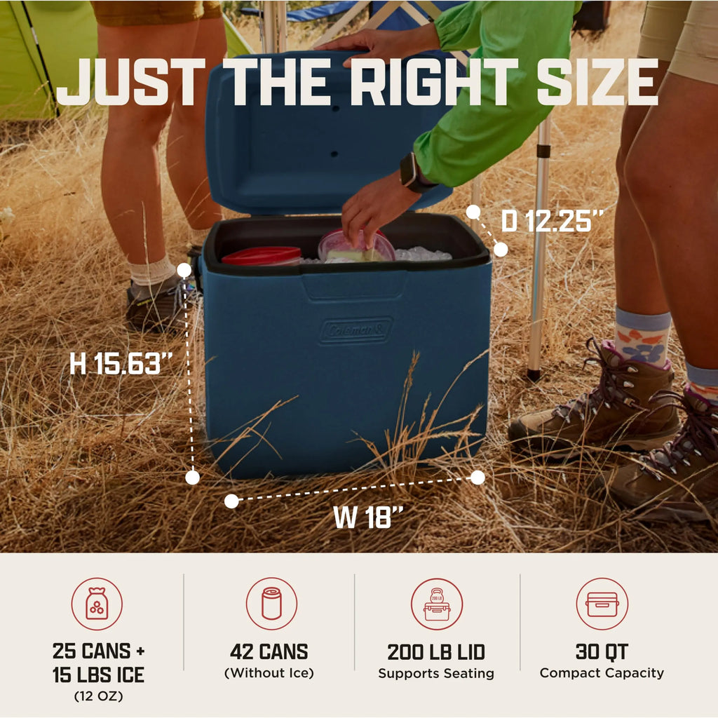 Coleman Chiller 9/16/30/48/60qt Cooler with Ice Retention, Leak Resistant, Great for Camping, Concerts, Sports, and More Coastal Adventure Co