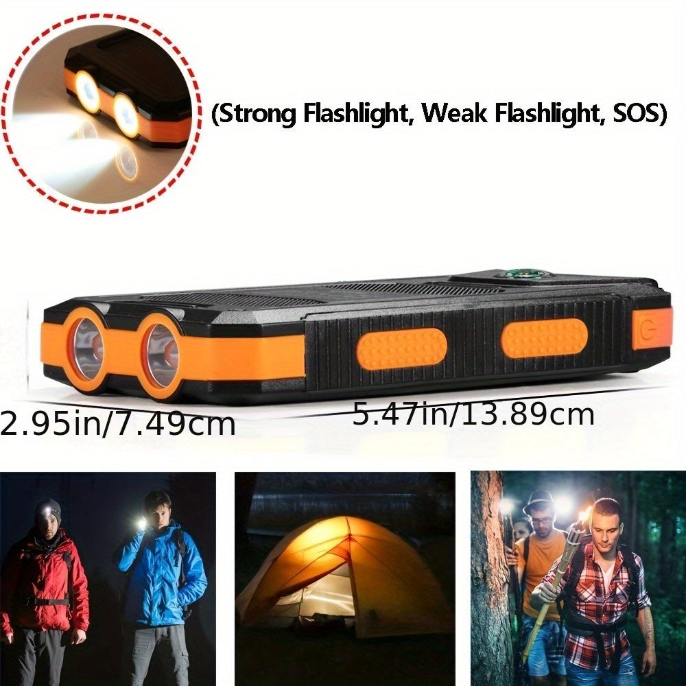 NNETM 10000mAh Portable Solar Power Bank with Dual USB