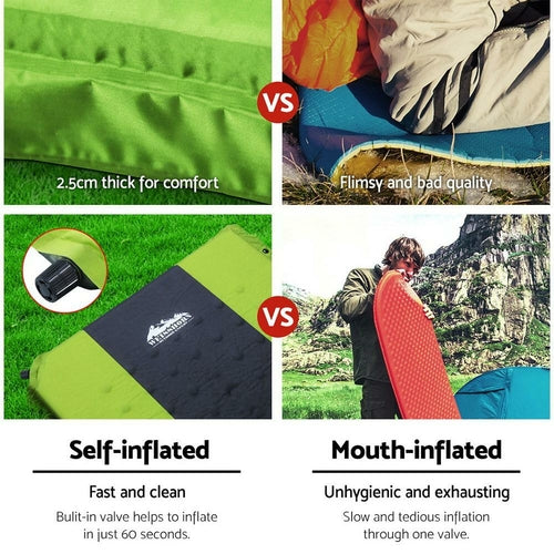 Weisshorn Self Inflating Mattress Camping Sleeping Mat Air Bed Pad