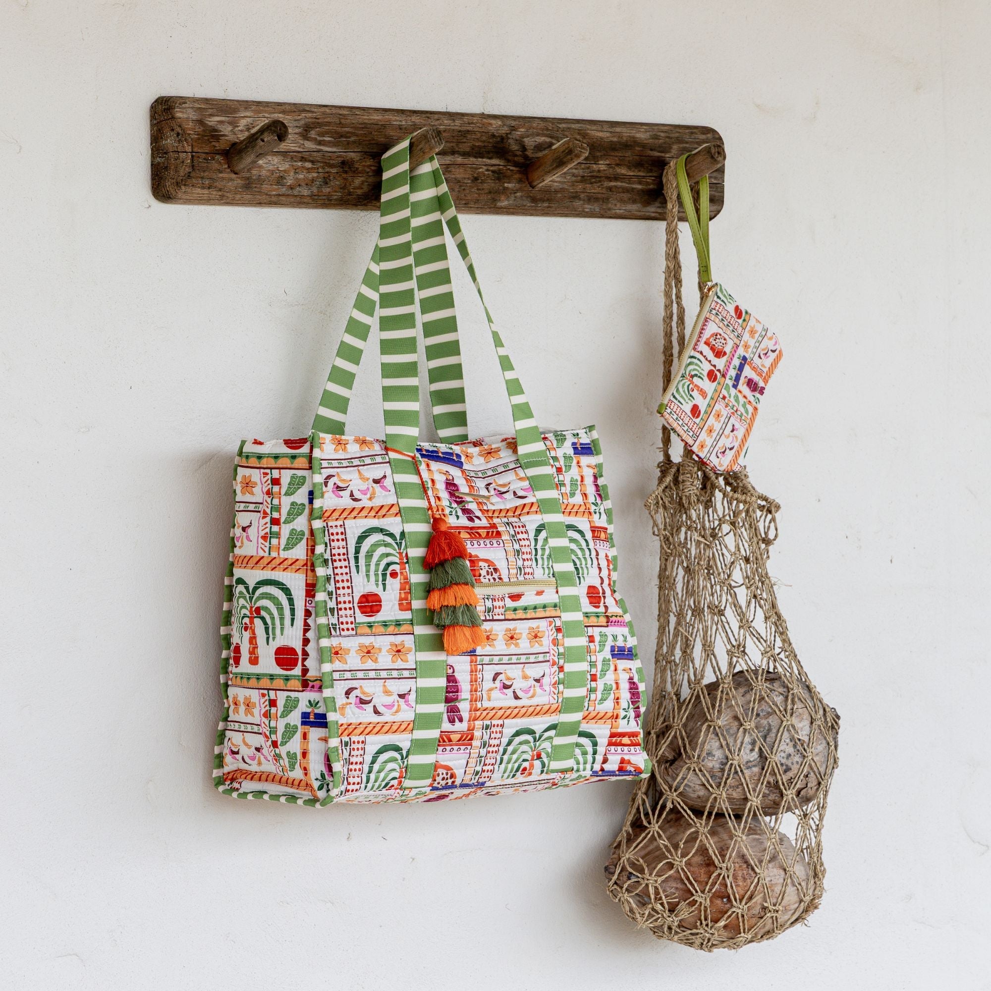 Striped Beach Bag-Jamaica