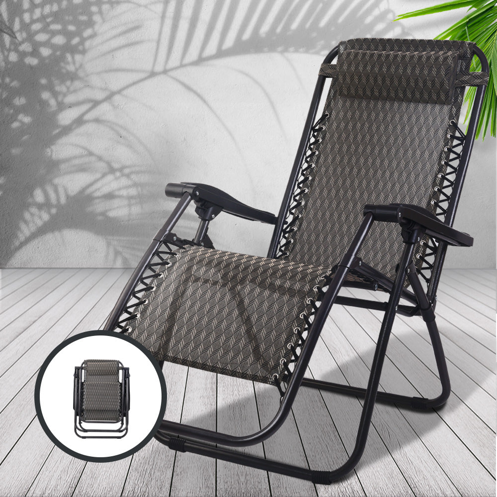 NNEDSZ Outdoor Portable Recliner - Grey