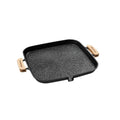 Square Camping BBQ Grill Pan Black-0