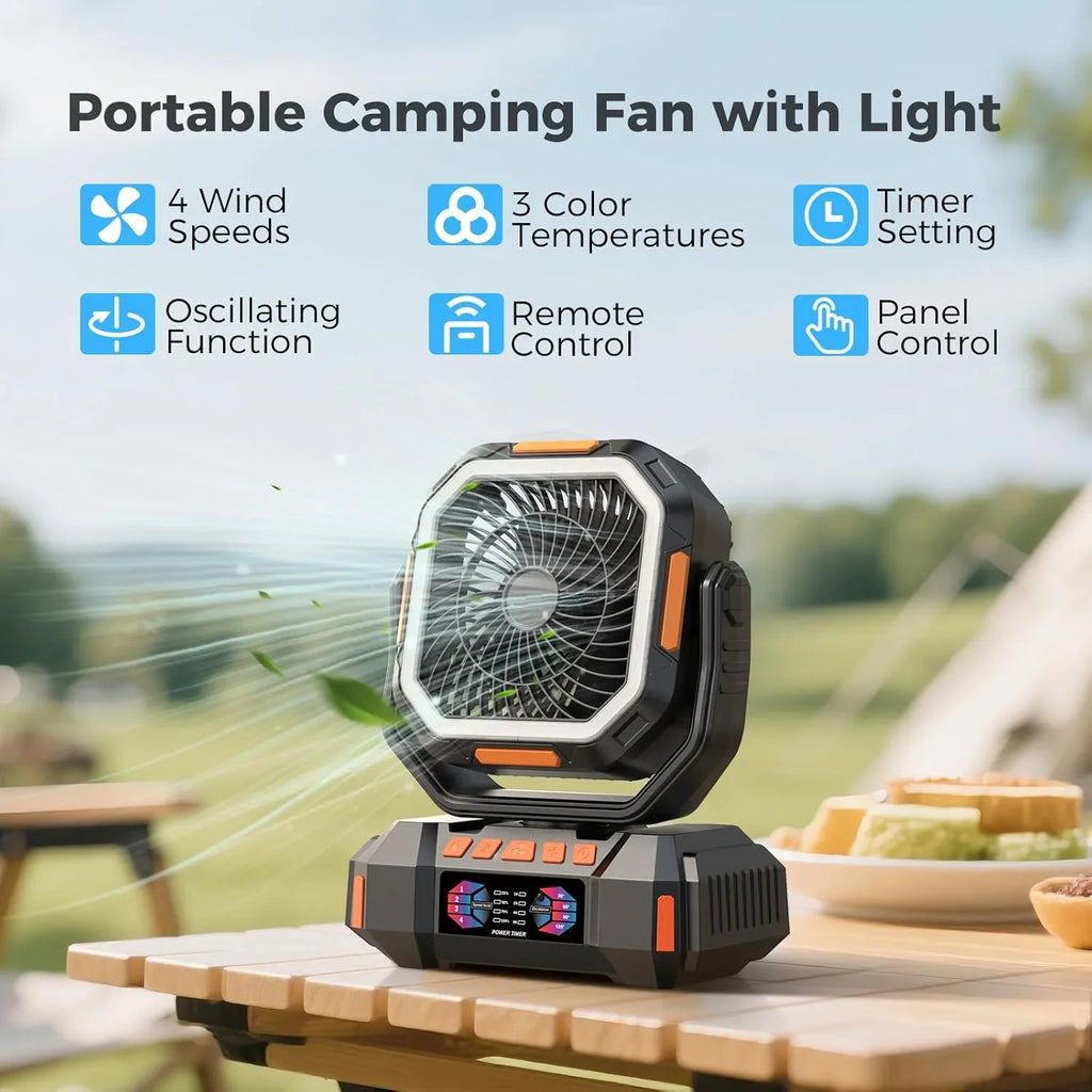 NNEOBA 40000mAh Rechargeable Camping Fan