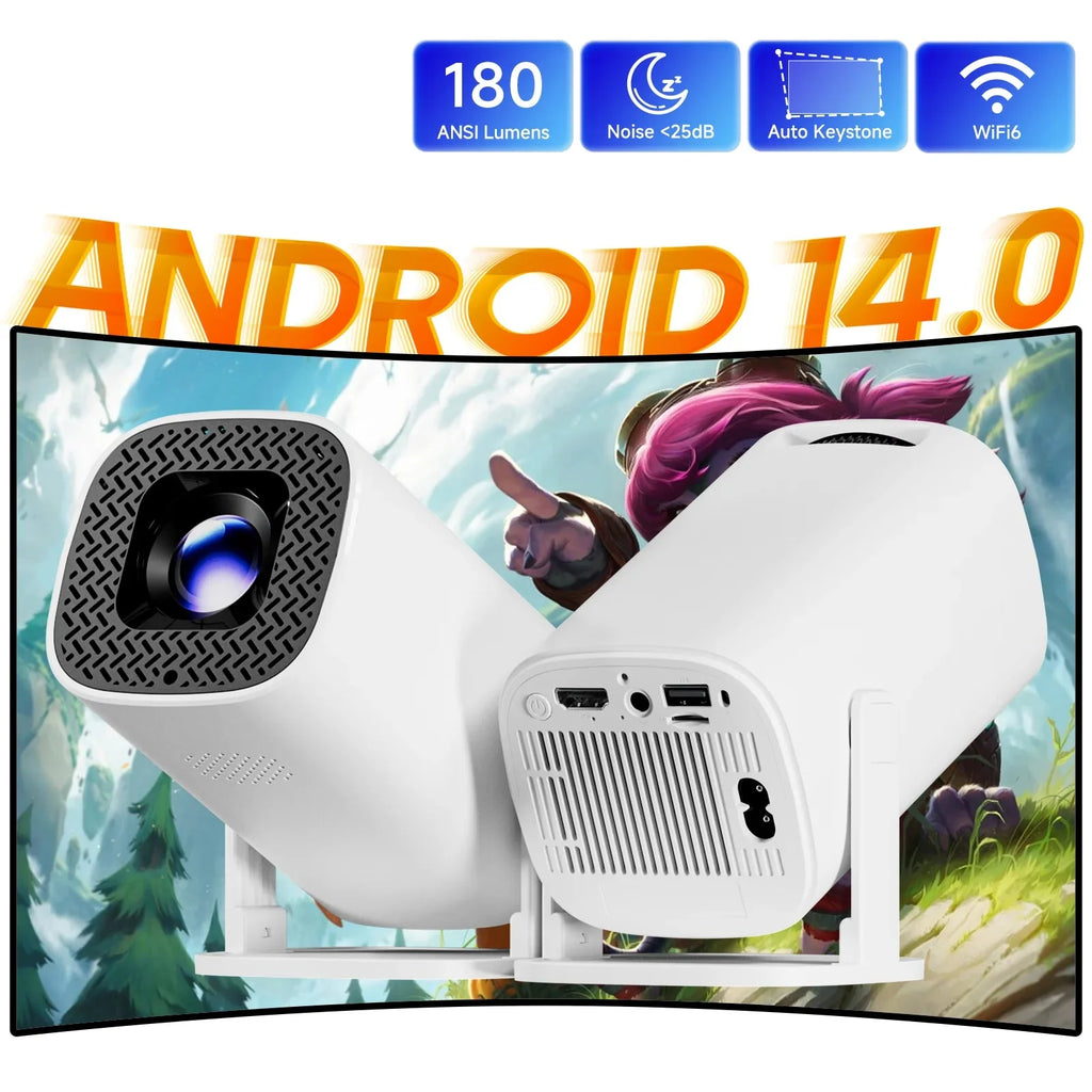 Smart Mini Portable Projector White
