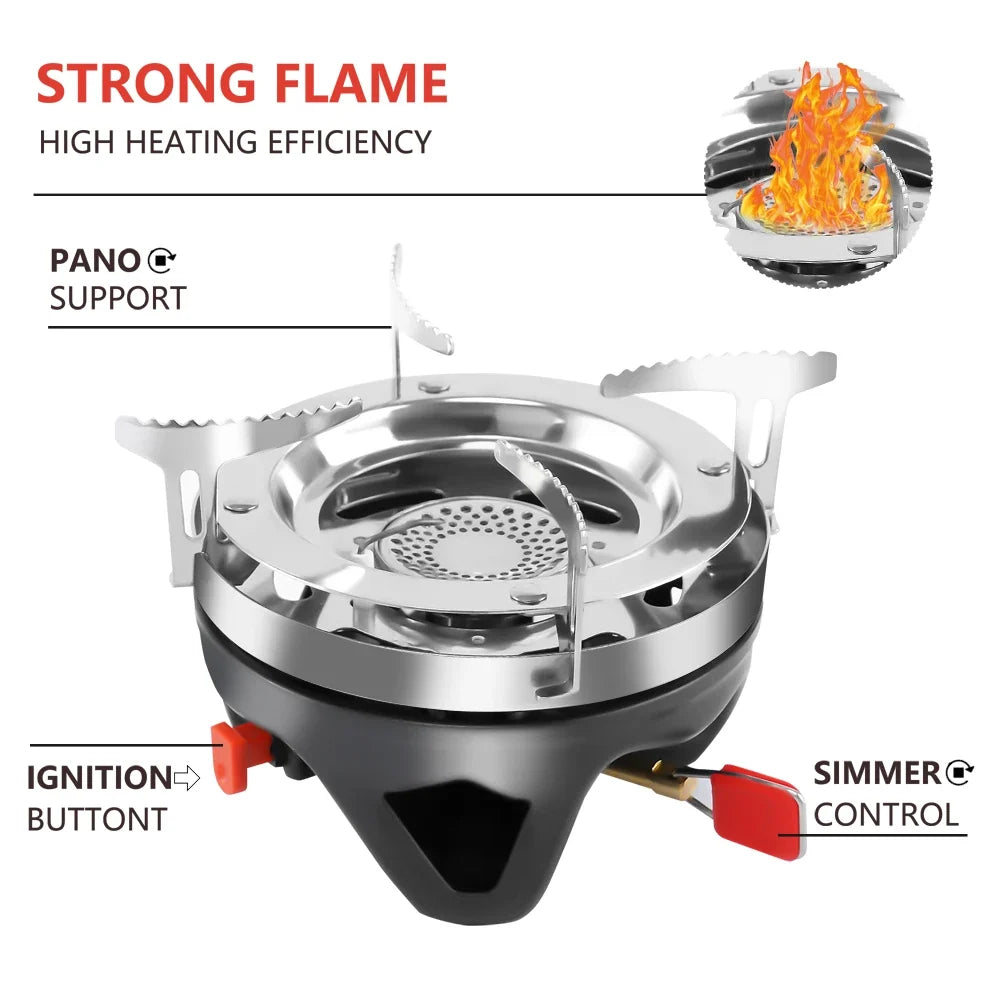 NNEOBA 1400ml Heat Exchanger Camping Stove Black
