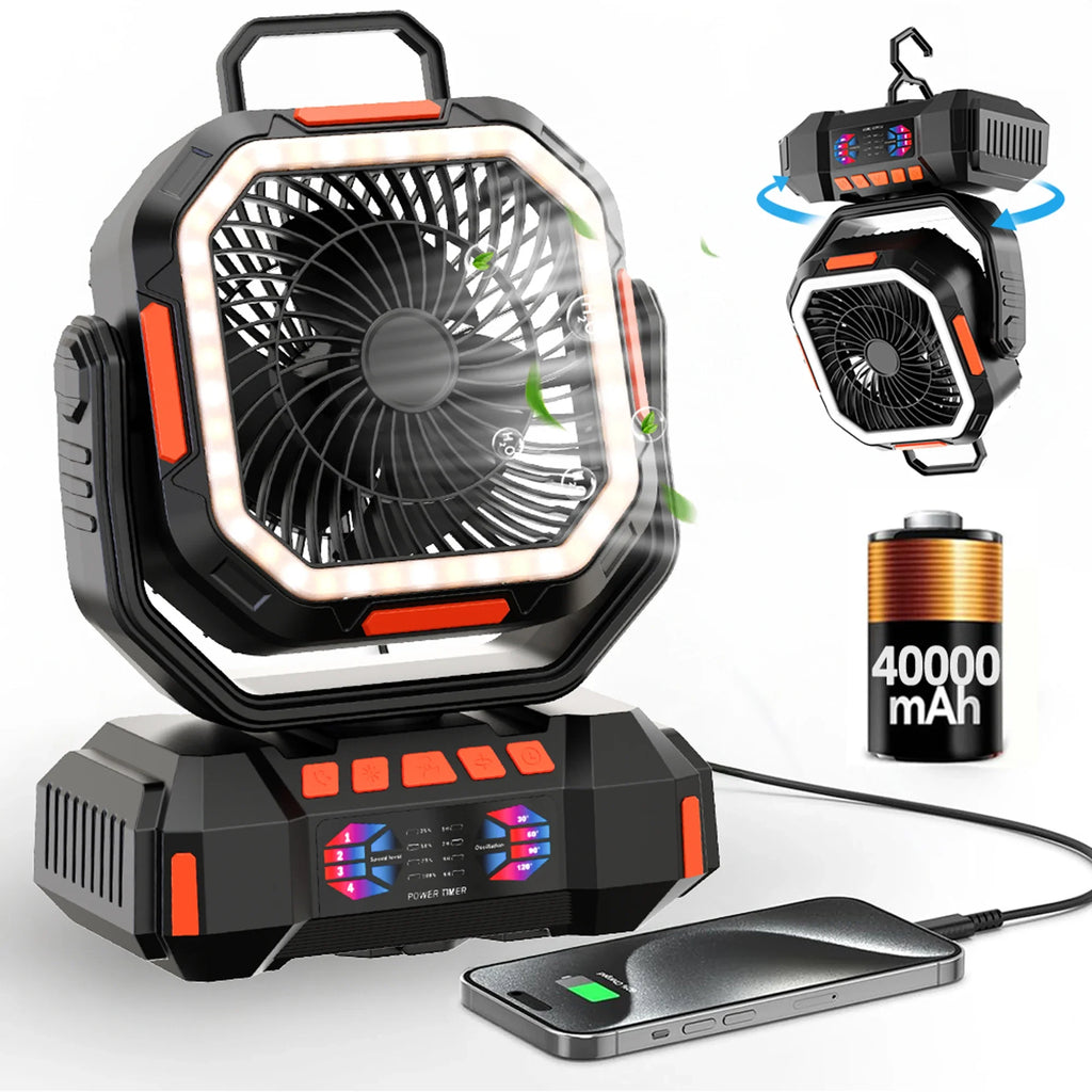 NNEOBA 40000mAh Rechargeable Camping Fan