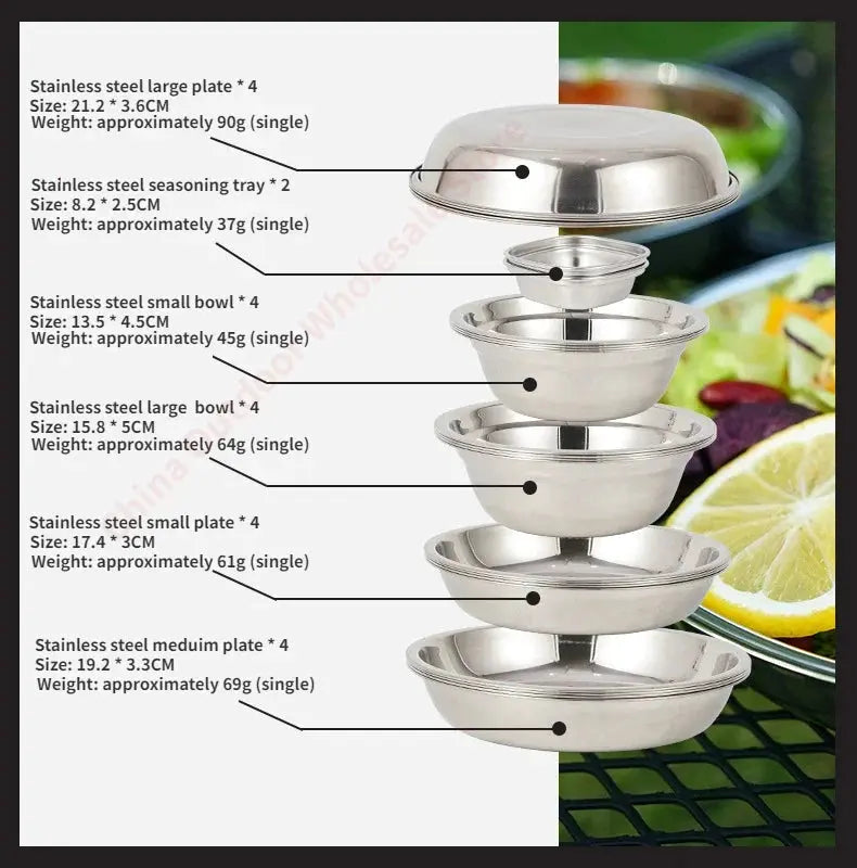 22PCS Portable Camping Cookware & Dining Set NNEOBA