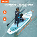 VEVOR Inflatable Stand Up Paddle Board, 152 mm Wide SUP Paddleboard, with Board Accessories, Pump, Paddle, Fin, Phone Bag, Backpack, Ankle Leash, Repair Kit, Non-slip Deck for Youth & Adults-0