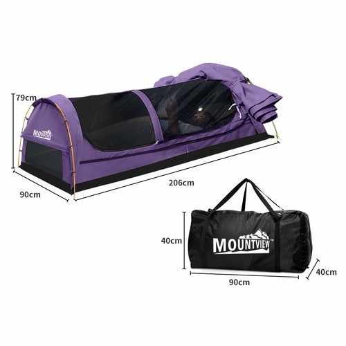 Mountview King Single Swag Camping Swags Canvas Dome Tent Hiking