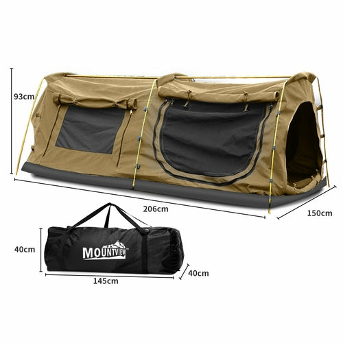 Mountview Double King Swag Camping Swags Canvas Dome Tent Hiking