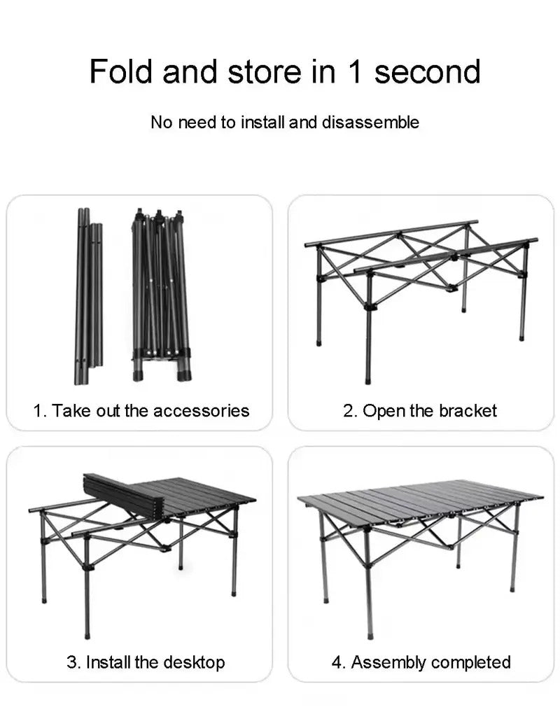 NNETM Iron Folding Camping Table